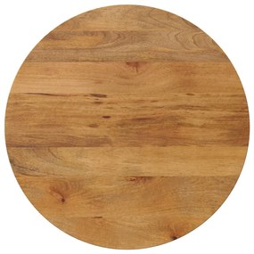 Piano per tavolo Ø 80x2,5cm rotondo in legno massello di mango