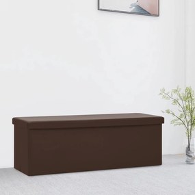 Panca Portaoggetti Pieghevole Marrone İn Pvc /