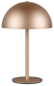 Lampada da tavolo LED color bronzo con paralume in metallo (altezza totale 21 cm) Munoz – Trio