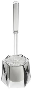 Portascopino grigio in plastica trasparente da appoggio Diamante