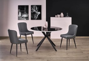 Set tavolo rotondo Avelar ø120 cm + 4 sedie K333 grigio
