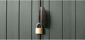 Casetta Da Giardino In Resina 190x183x221H Cm Darwin Verde 6x6 Con Finestre Keter