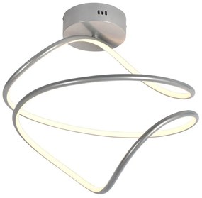 Plafoniera LED moderno Konny, argento 48x40 cm NOVECENTO
