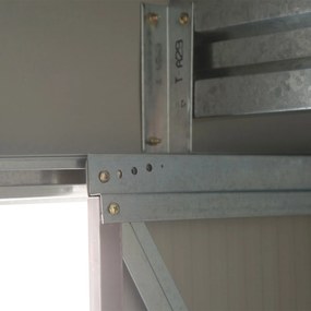 Casetta Box da Giardino in Lamiera Grigio 213x127x185 cm...