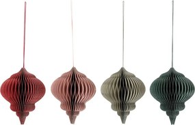 Ornamenti natalizi in carta in set da 4 Milay - Bloomingville