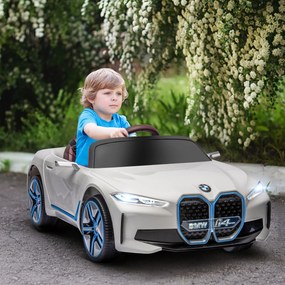 Macchina Elettrica per Bambini 12V con Licenza BMW I4 Bianca...