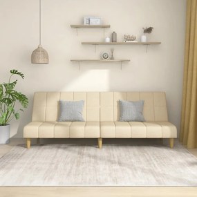 Divano Letto A 2 Posti Crema İn Tessuto /