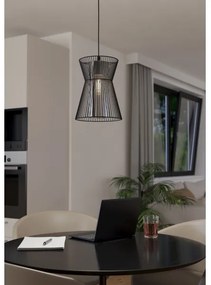Eglo 99633 - Lampadario su corda MASETA 1xE27/40W/230V nero