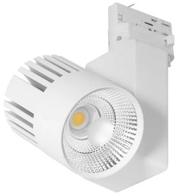 Faretto LED 40W per Binario Trifase CRI98, ang. 100° - banchi Caseari, Frutta, Verdura, Formaggi Colore Bianco Naturale 4.000-4.500K