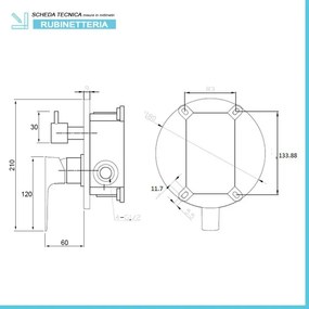 Set doccia nero opaco completo di soffione tondo 30 cm, kit doccetta e miscelatore