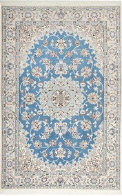 Nain Tappeto persiano 140x210 Blu (Iran) Annodato A Mano