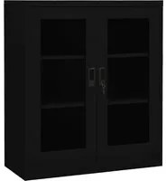 Armadio per Ufficio Nero 90x40x105 cm in Acciaio 335936