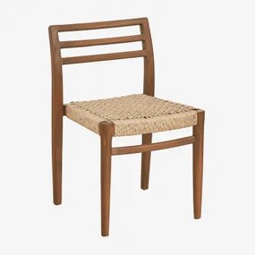 Confezione da 4 sedie da pranzo in legno di teak Lulea legno di teak - Sklum
