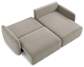 Divano angolare beige allungabile/con contenitore (con penisola a destra) Kalena – Makamii