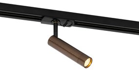 Faretto moderno bronzo scuro per sistema a binario monofase - Iconic Ivy