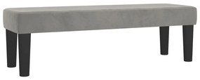 Panca grigio chiaro 100x30x30 cm in velluto