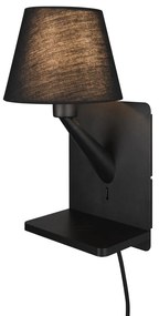 Lampada da parete nero opaco Comfort - Trio