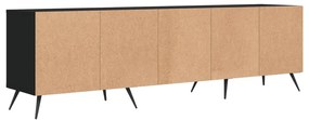 Mobile Porta TV Nero 150x30x44,5 cm in Legno Multistrato