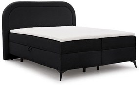 Letto boxspring nero con contenitore 200x200 cm Ornes – Ropez