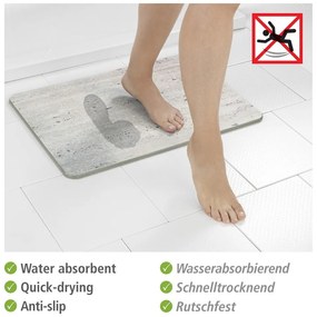 Tappetino da bagno marrone chiaro in terra di diatomee 39x60 cm Puna - Wenko