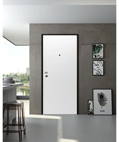 Pannello per porta blindata PAN. BLINDATA PISA BCO LAC 94X213CM 6MM verniciato prodotto senza rivestimento bianco L 94  x H 213 cm, Sp 6 mm apertura reversibile