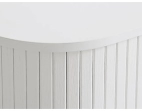 Cassettiera bianca con ante scorrevoli 120x76x45 cm Nola – Unique Furniture