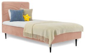 Letto rosa per bambini con contenitore 120x200 cm Star - Scandic