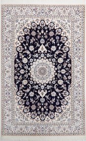 Nain Tappeto 240x160 Blu (Iran) Annodato A Mano