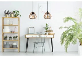 Lampadario su filo BERGO 2xE27/60W/230V nero