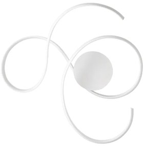 Plafoniera TWIST a LED 73x80 cm in metallo verniciato Bianco