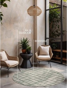 Tappeto da interno/esterno rotondo verde/color crema ø 200 cm Haringey Crouch – Ted Baker