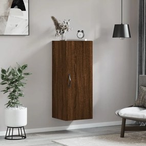 Mobile A Parete Rovere Marrone 34,5x34x90 Cm Legno Multistrato /