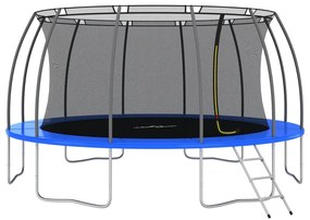 Set Trampolino con Rete di Sicurezza Rotondo di diverse dimensioni e capacità, Set Trampolino Rotondo 488x90 cm 150 kg II