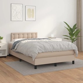 Giroletto A Molle Con Materasso Cappuccino 120x200cm Similpelle /