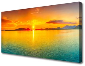 Foto quadro su tela Mare, sole, paesaggio 100x50 cm