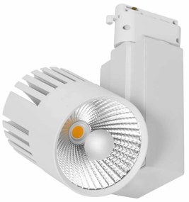 Faretto LED 40W per Binario Monofase, CRI92, 125lm/W, 100° - Bianco Colore  Bianco Naturale 4.000K