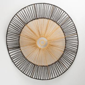 Brilagi - Plafoniera LED a montaggio superficiale CERIA BOHO 1xE27/40W/230V Ø 50 cm nero/marrone/rovere