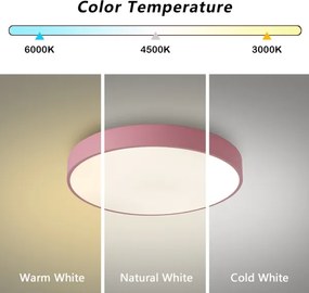 Brilagi - Plafoniera LED dimmerabile POOL LED/36W/230V 3000-6000K 30 cm rosa+telecomando