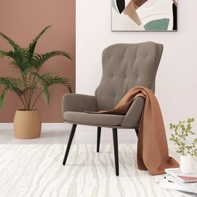 Sedia Relax Grigio Chiaro İn Velluto /
