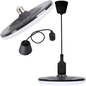 LED Lampada a sospensione KIKI 1xE27/15W/230V nero