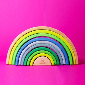 Grimm's - Arcobaleno - puzzle in legno - verde neon