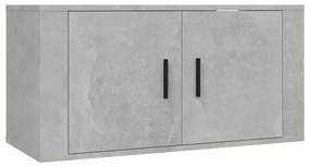 Mobili Porta TV a Parete 2 pz Grigio Cemento 80x34,5x40 cm