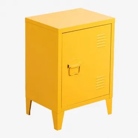Comodino Pohpli in acciaio Giallo Curry - Sklum