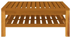 Set divani da giardino 4 pz con cuscini crema in legno acacia