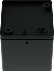 Applique da soffitto Quadrata GU10 IP54 in Alluminio e Vetro - Nero