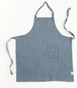 Grembiule da bambino in lino blu, 67 x 57 cm Blue Fog - Linen Tales