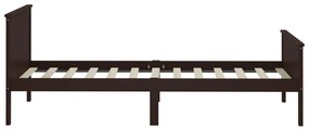 Giroletto marrone scuro in legno massello di pino 90x200 cm