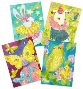 Gioco d'arte con brillantini - carnevale