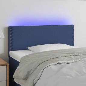 Testiera A Led Blu 80x5x78/88 Cm İn Tessuto /