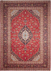 Kashan Tappeto 250 x 340 Rosso (Iran) Annodato A Mano